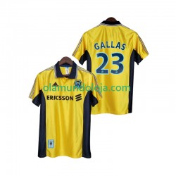 Camisola Olympique de Marseille Gallas 23 Retro Homem Equipamento Terceiro 1998 1999 Manga Curta